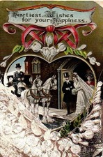 VINTAGE WEDDING  postcard
