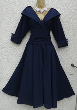 Eliza J navy blue 1950's style