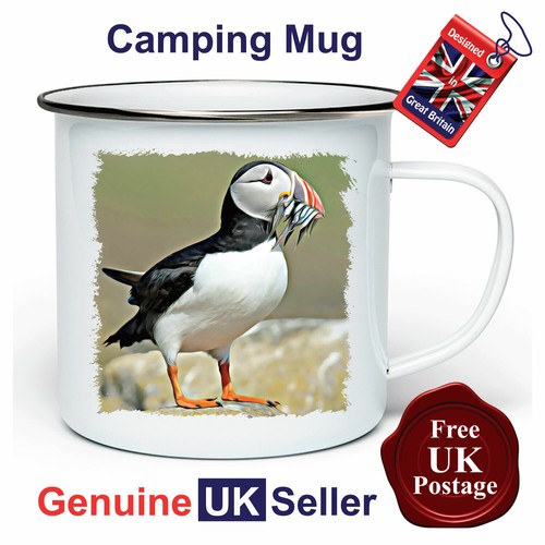 Puffin camping mug hiking - camping, mug,