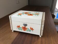 Vintage Wooden Music Box / Jewellery Box - Wind up mechanism - By MB