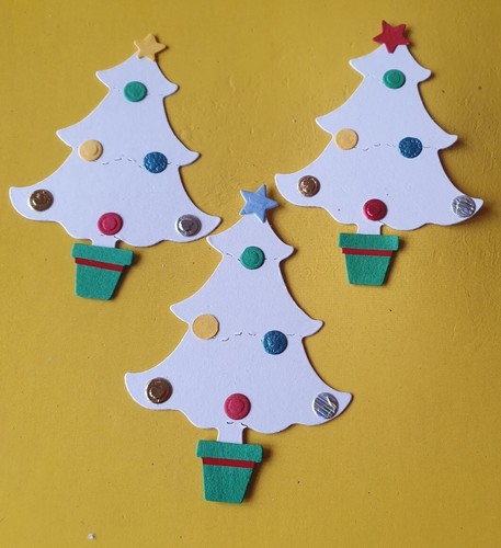 White sizzix decorated - 10,
