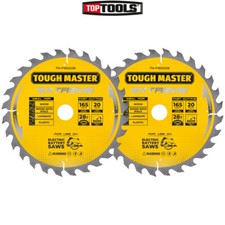 Circular Saw Blade Pack of 2 165mm X 20mm X28T Professional TCT Cutting Disc