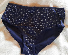 Girls 13-14 Panties Pretty Navy Blue Floral Print Briefs Knickers  Ladies 10/12