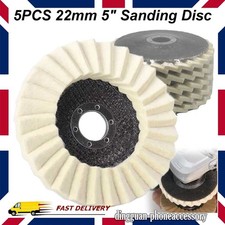 5x 125mm Wool Flap Felt Polishing Buffing Wheel Discs Pads For Angle Grinder