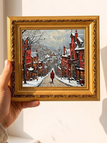 Winter street red - red, coat