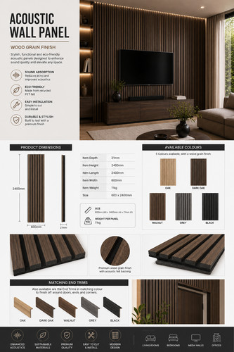 Acoustic slatted wall - acoustic,