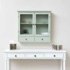 Sage Green Reeded Glass Wall