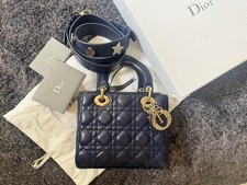 Dior Lady Dior Mini Dark Blue