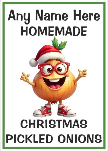 Christmas pickled onion jar - christmas,