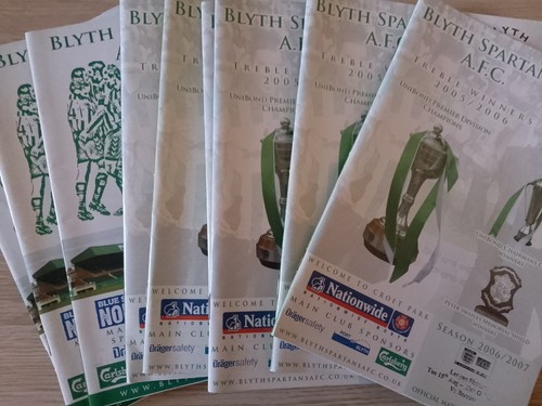 Blyth spartans home programmes - spartans,
