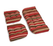 Settee Wicker 3 Piece Cushion