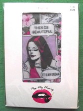 Vintage Comic Book Pop My Cherry Goth Emo Tattoo Tights Pantyhose Stockings G