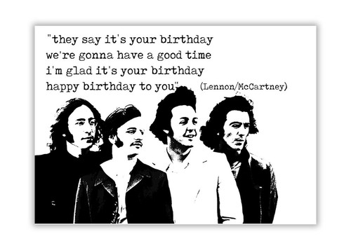 The beatles birthday card - beatles,
