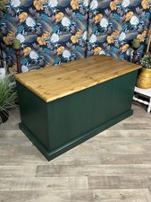 Large solid pine ottoman - large,