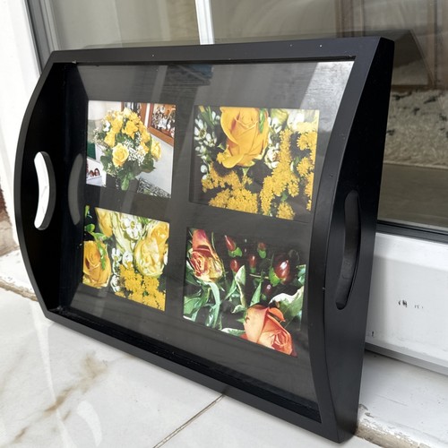 Wooden photo serving - serving, tray