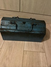 Vintage Blue Metal Toolbox