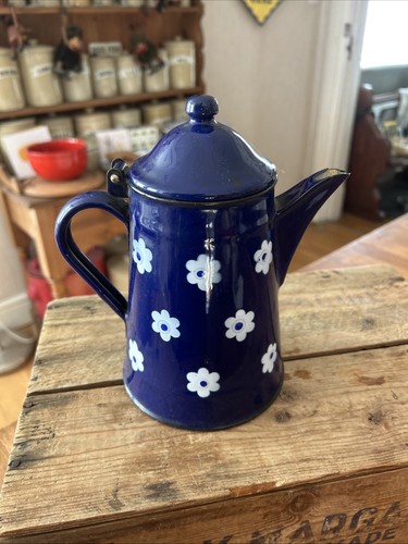 Vintage dark blue enamel - vintage,