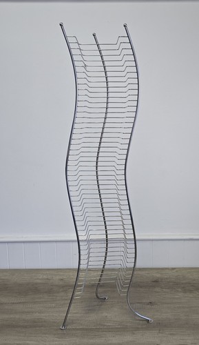 Vintage silver wire dvd tower - silver,