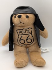 6 inch Route 66 Biker style Teddy Bear 