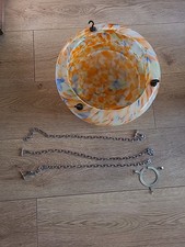 Vintage Orange Mottled Glass