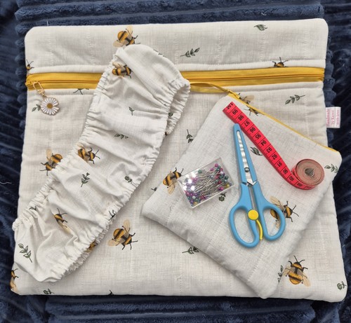 Handmade bee project - bee, bag