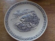 Vintage Stoneware Poole Pottery SEAL WALL PLAQUE Barbara Linley Adams Ltd Ed WWF