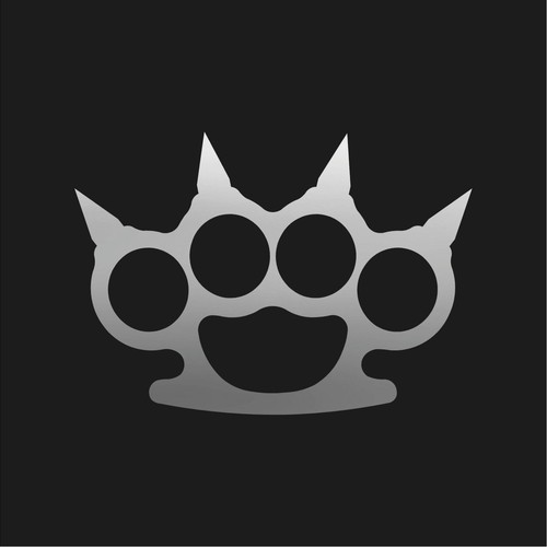 Spiked brass knuckles outline - brass,