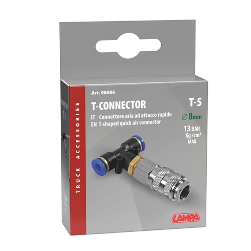 Shaped quick air connector - t-shaped,