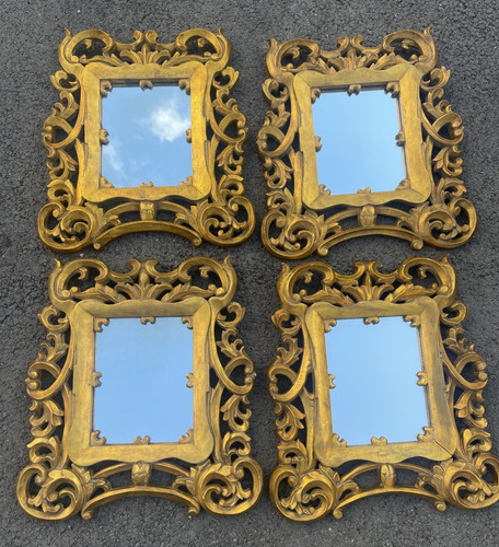Gilt carved wooden mirrors - carved,