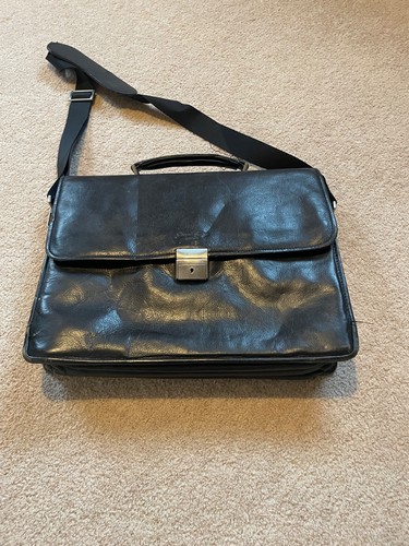 Mens black leather - black, bag