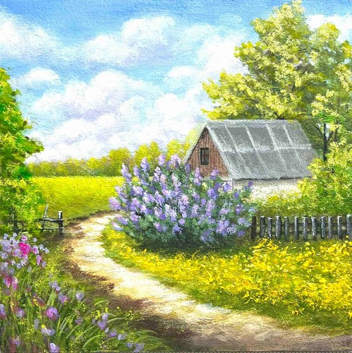 Spring original oil painting - original,