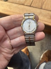 two-tone quartz wristwatch
