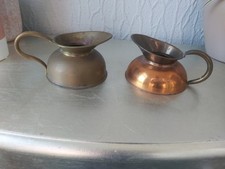 2 Antique Copper measuring jug Water Brass Jugs