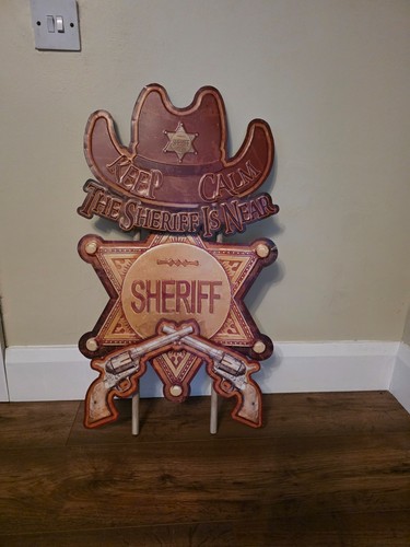 Rustic sheriff badge - "rustic,