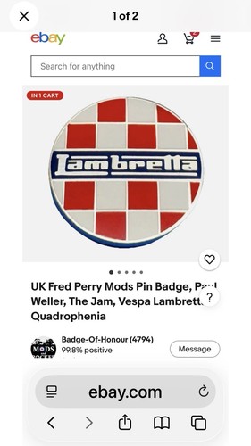 Fred perry mods - 2, badges