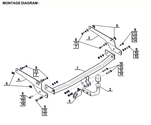 Swan neck tow - swan,