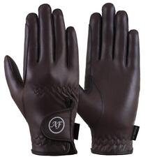 AF Equestrian Horse Pony Riding Gloves LADIES Synthetic Leather Brown