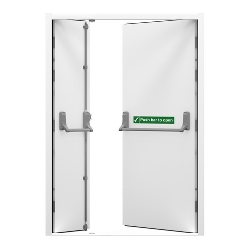 Double fire exit - door, |