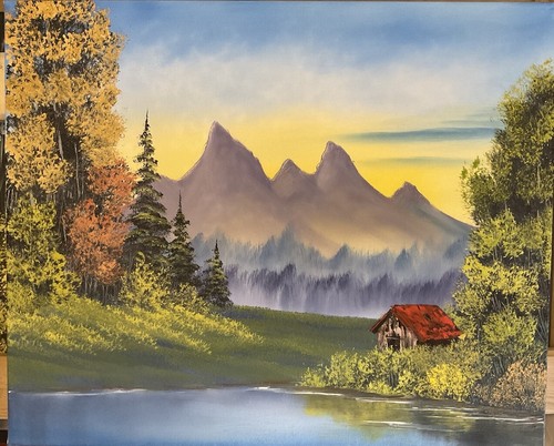 Bob ross style painting - bob,