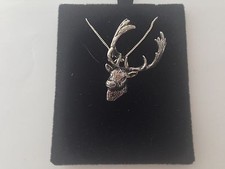 A63 Fallow Deer Head on a 925