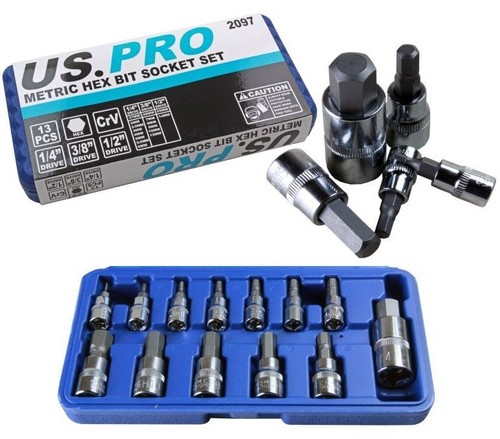 Hex allen bit - socket, set