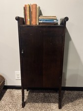 Antique Wooden Record Cabinet