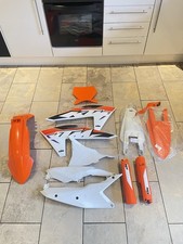 KTM 125-450 2023 Full Plastics Kit Orange White