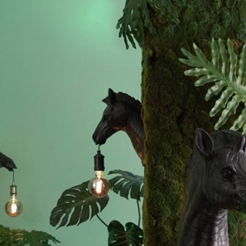 Matt black plug zebra head - zebra,