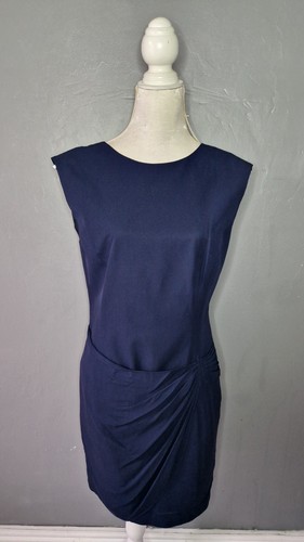 Taylor navy blue silk dress - navy,