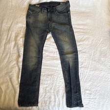 Diesel Men's Blue Distressed