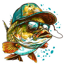 Wall decal sticker cool bass
