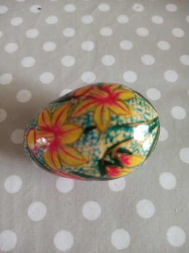 Small paper mache egg - small,