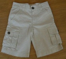 Boys Scout Ro 100% Cotton Cream Ivory Shorts 7-8 years NEW Pockets