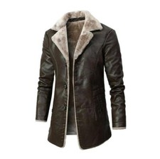 Mens Pu Leather Jacket Thick